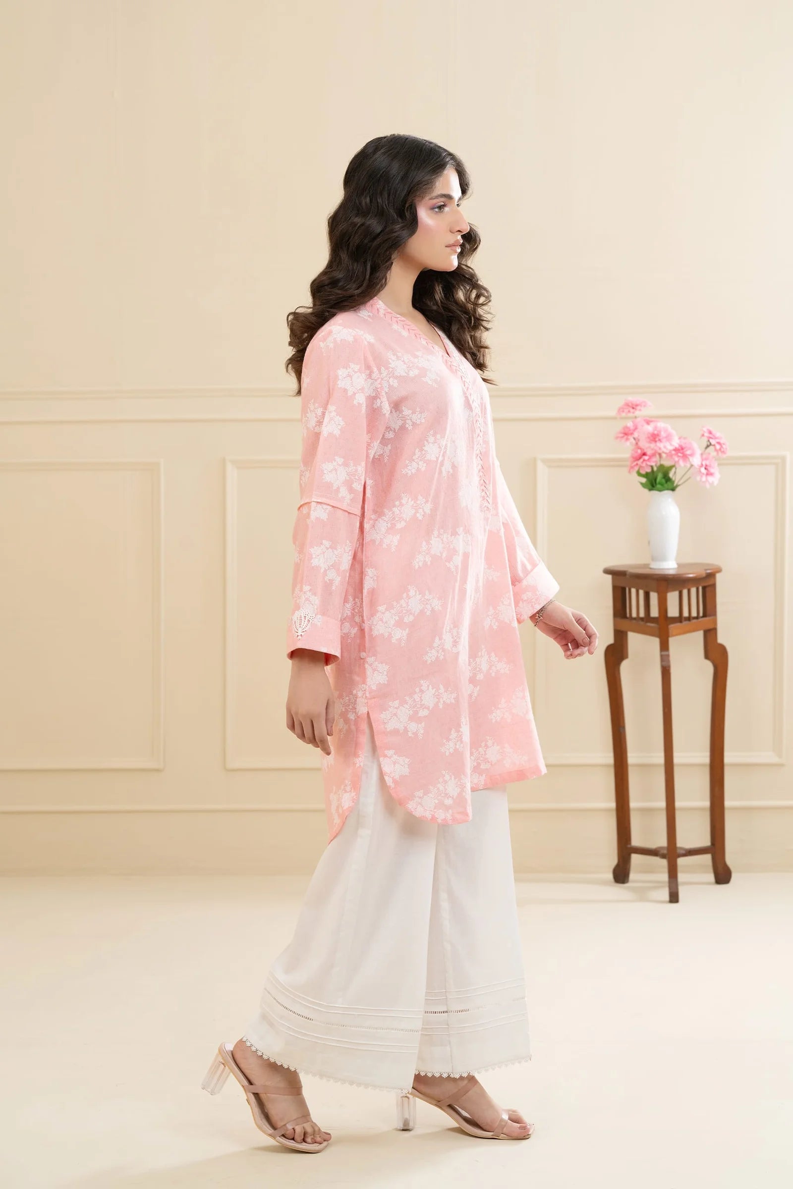 Pink Poise Lawn Fabric